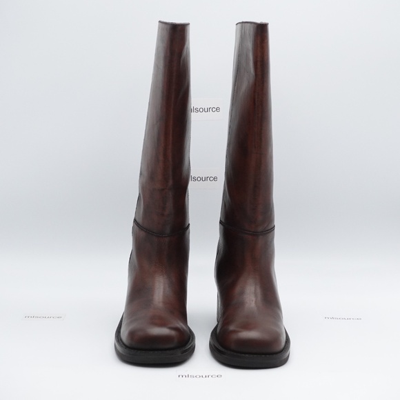 NEW Women's Free People Dana Distressed Pull-On Leather Boots Dried Tabacco - Picture 4 of 13